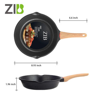 ZIB Induction Nonstick Frying Pan Skillet Stone Pan for Eggs Child Protection Function Granite Coating from Germany - hansubute cookware