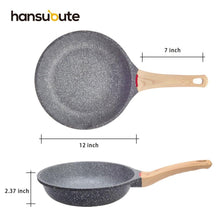 Load image into Gallery viewer, Hansubute Nonstick Induction Stone Coated Frying Pan with Soft Touch Handle,Children Protection Function - hansubute cookware
