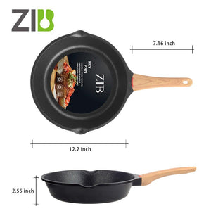 ZIB Induction Nonstick Frying Pan Skillet Stone Pan for Eggs Child Protection Function Granite Coating from Germany - hansubute cookware